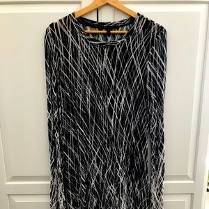 BCBG Max Azria - black & white swing dress size XS